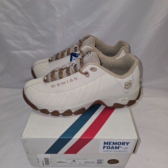 K-Swiss Women's ST329 CMF Bone White/Safari/Gum, Size 8, NIB - Picture 5 of 7